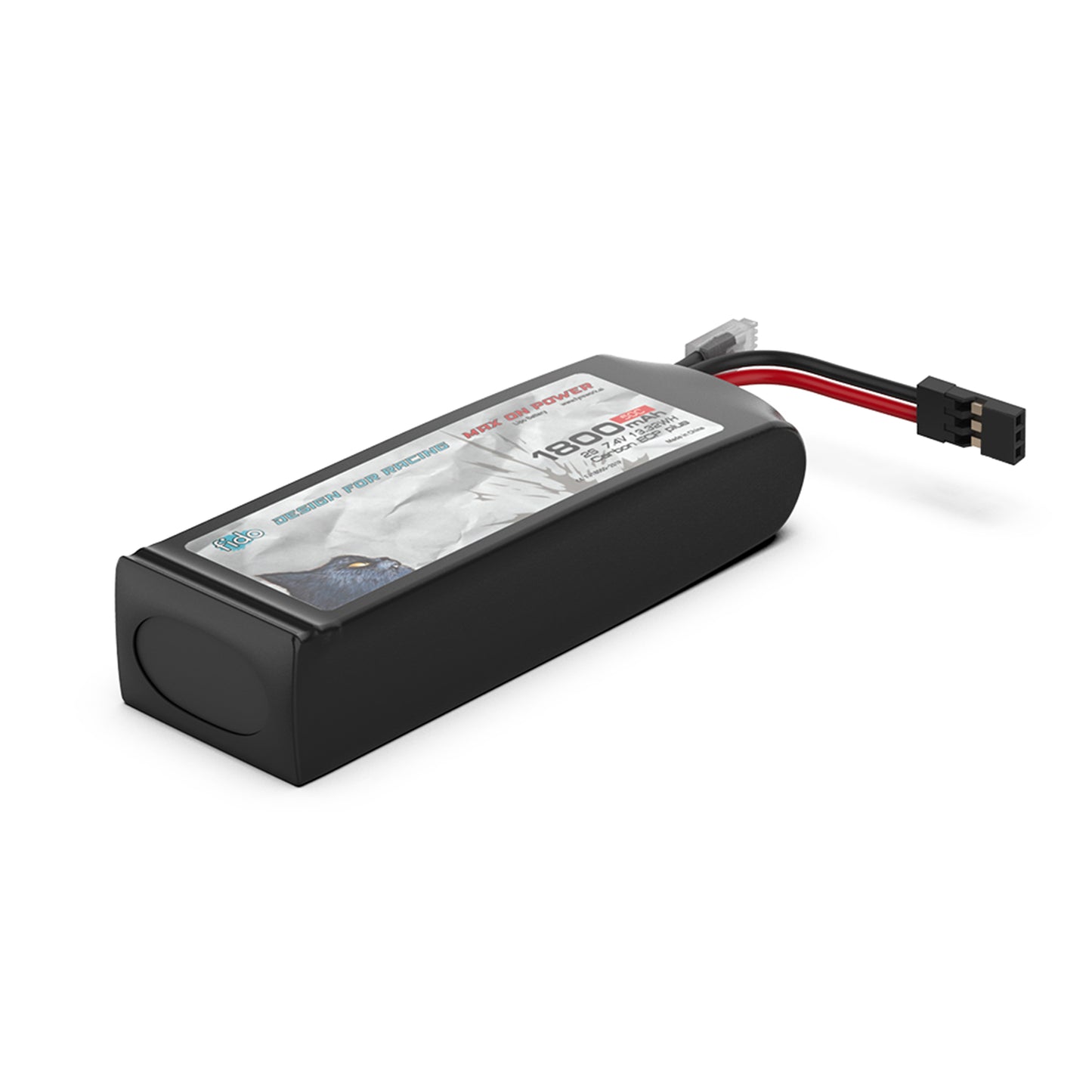 Fi18050-2S1P Fido RC Racing Lipo Battery 1800mAh 7.4V RX/TX pack