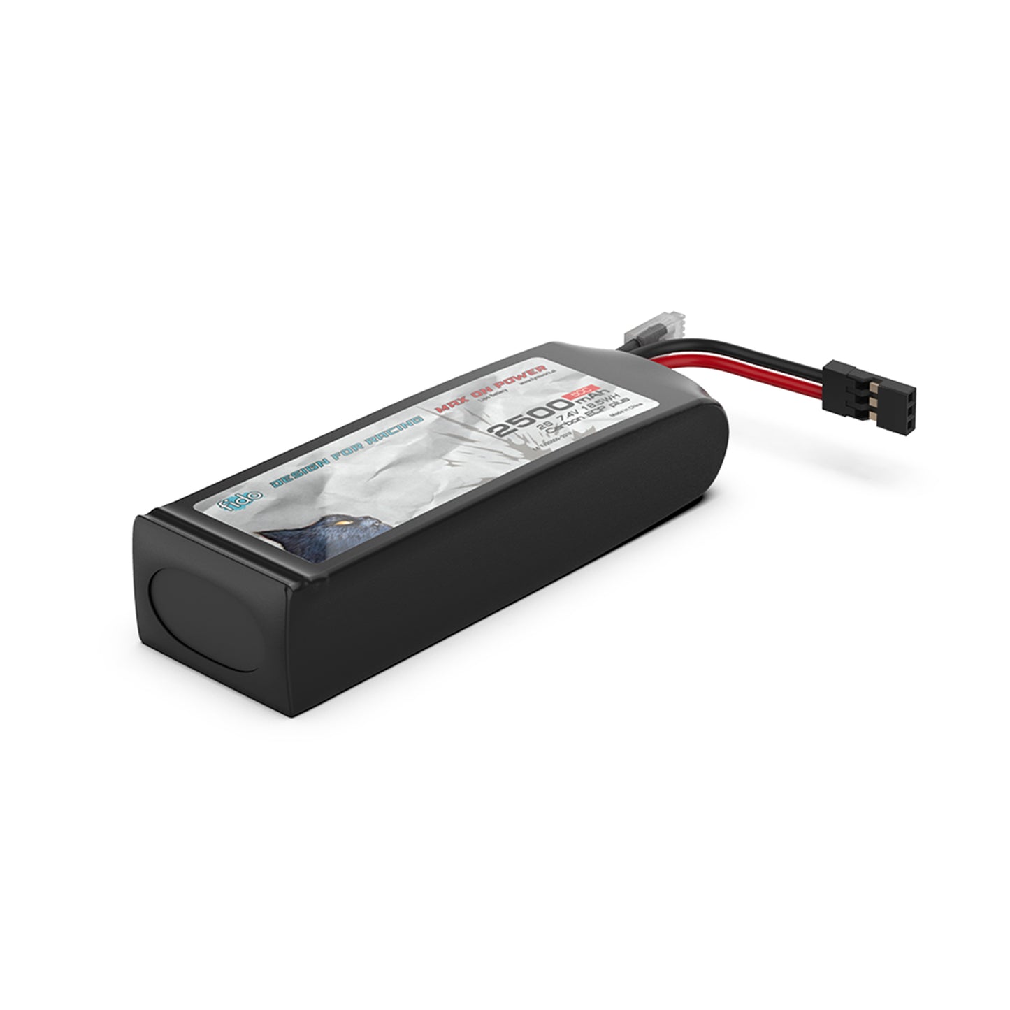 Fi25050-2S1P Fido RC Racing Lipo Battery 2500mAh 7.4V RX/TX Pack