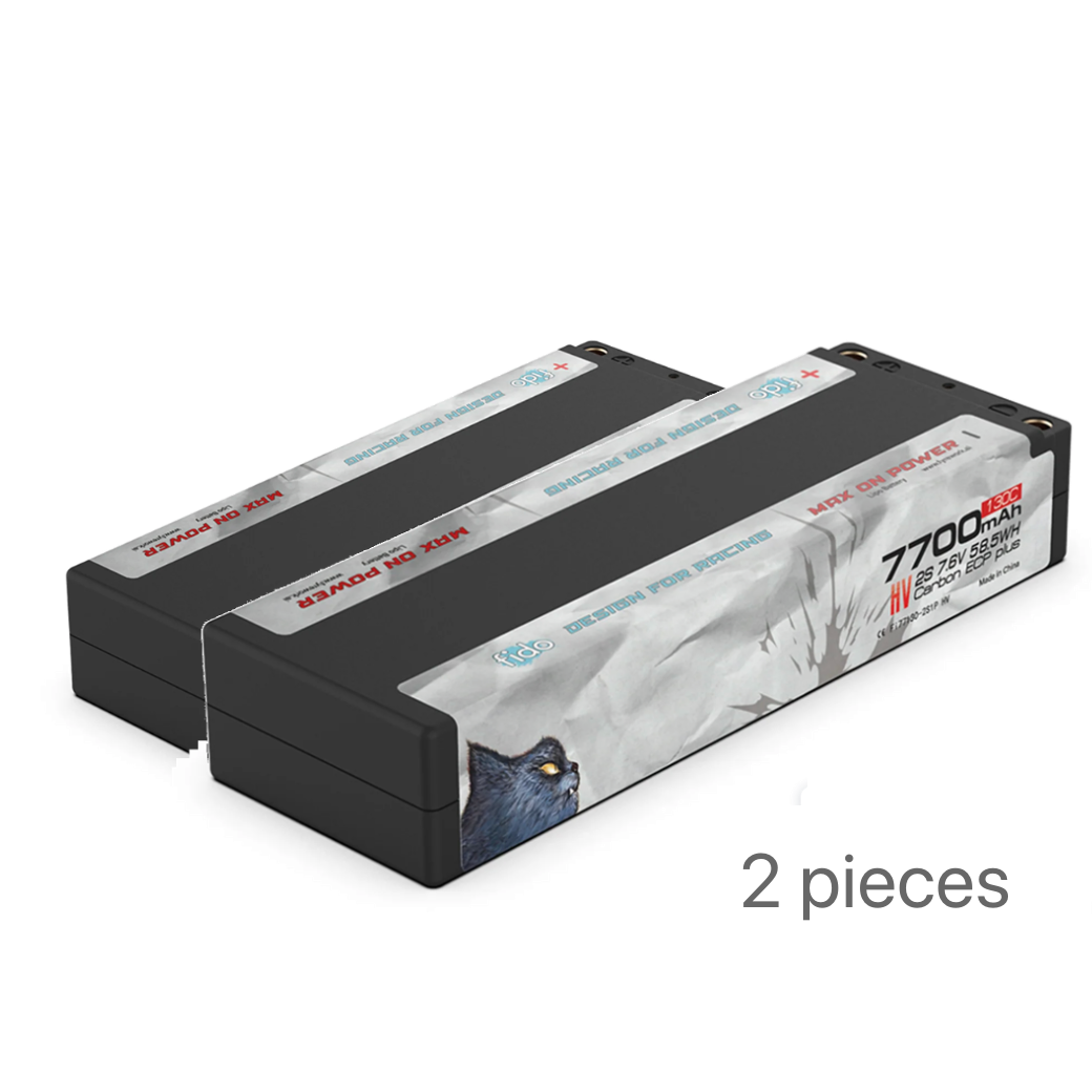 Fi77130-2S1P HV Fido RC Sport Lipo Battery 7700mAh 7.6V Stick Pack Sport